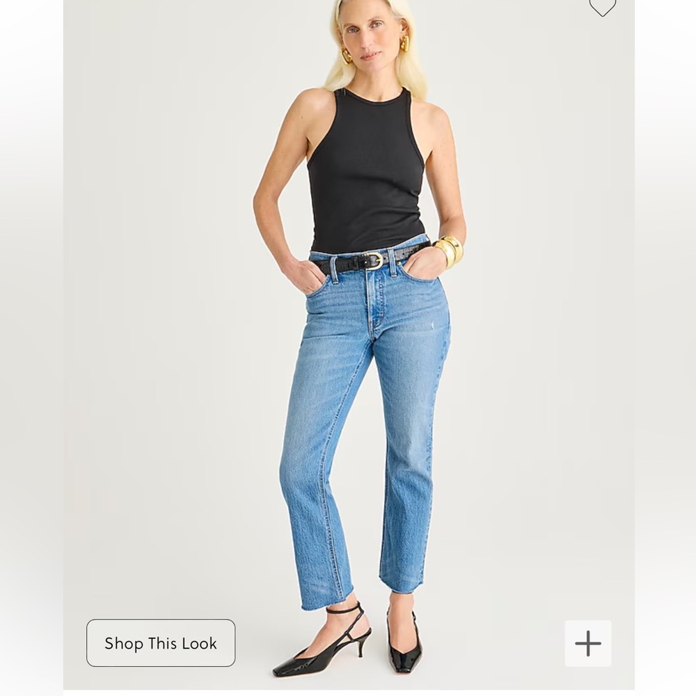 J Crew 9” demi-boot crop jean in Clyde wash